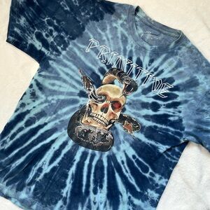 TIE DYE SNAKE/SKULL PRIMITIVE SKATER TEE